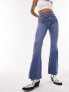 Фото #1 товара Topshop Petite Jamie flare jeans in mid blue