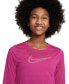 Girls' Dri-FIT One Graphic Long-Sleeve Training Top