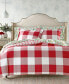 Фото #1 товара Red Check Flannel Duvet Cover, Full/Queen, Created for Macy's