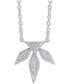 ფოტო #1 პროდუქტის Diamond Elsa Snowflake Pendant Necklace (1/10 ct. t.w.) in Sterling Silver, 16" + 2" extender