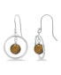 Фото #8 товара Silver Plated Multi Genuine Stone Circle Drop Earrings