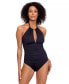 Фото #1 товара Lauren Ralph Lauren Beach Club Solid High Neck One-Piece Swimsuit Black 14