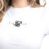 SIKSILK Dual Logo slim Crop short sleeve T-shirt
