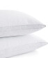 Фото #5 товара 2 Pack 100% Cotton Medium Soft Down and Feather Gusseted Bed Pillow Set, Queen