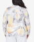 Фото #2 товара Plus Size Charleston Abstract Watercolor Jacket