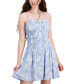 ფოტო #4 პროდუქტის Juniors' Smocked Button-Front Dress