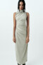 Фото #2 товара Платье без рукавов ZARA Midi draped