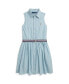 Фото #1 товара Платье для малышей Polo Ralph Lauren с поясом из хлопка Chambray