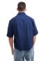 Weekday Tom short sleeve shirt in navy