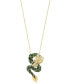 ფოტო #2 პროდუქტის EFFY® Tsavorite (5/8 ct. t.w.) & Diamond (1/8 ct. t.w.) Dragon 18" Pendant Necklace in 14k Gold