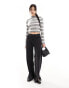 Фото #4 товара Stradivarius soft touch jumper in grey stripe