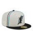 Фото #4 товара Men's Cream, Black Florida Marlins Chrome Sutash 59FIFTY Fitted Hat