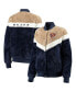 ფოტო #1 პროდუქტის Women's Navy, Cream Chicago Bears Riot Squad Sherpa Full-Snap Jacket