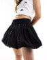 Mango bubble hem mini skirt in black Черный, S - EU 36 - фото #2