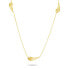 Playful necklace made of yellow gold with angel wings NCL067AUY