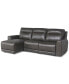 Фото #15 товара CLOSEOUT! Blairemoore 3-Pc. Leather Sofa with Power Chaise and 2 Power Recliners, Created for Macy's