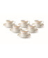 Фото #1 товара Trends Floral Design 12 Piece 2oz Espresso Cup and Saucer Set, Service for 6