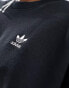 adidas Originals 3-stripes oversized sweatshirt in black