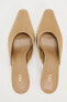 Suede high-heel mules