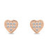 Фото #2 товара Sparkling silver heart earrings EA603R