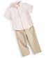 Baby Boys Button-Down Shirt and Chino Pants, 2 Piece Set, Created for Macy's