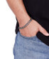 ფოტო #2 პროდუქტის Men's Curb Link Chain Bracelet in Sterling Silver & Black Ruthenium-Plate