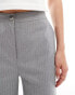 Фото #3 товара ASOS DESIGN Tall tailored relaxed dad trouser in grey stripe