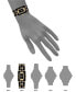 ფოტო #4 პროდუქტის Women's Three Hand Gold-Tone Alloy with Black Enamel Watch, 22mm x 32mm