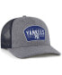 Фото #3 товара Men's Charcoal, Navy New York Yankees Slate Trucker Snapback Hat