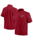 ფოტო #1 პროდუქტის Men's Cardinal Arizona Cardinals Sideline Coach Short Sleeve Hoodie Quarter-Zip Jacket