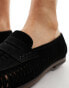 Фото #2 товара schuh Reem woven loafers in black