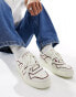 Tommy Jeans Basket trainers with piping details in off white and burgundy