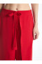 LCW Beli Lastikli Düz Keten Görünümlü Kadın Pantolon