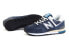 Фото #1 товара мужские кроссовки синие замшевые низкие New Balance  ML574TE