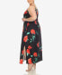 Фото #4 товара Plus Size Floral Strap Maxi Dress