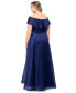 ფოტო #2 პროდუქტის Plus Size Off-The-Shoulder Organza Gown