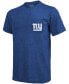 ფოტო #3 პროდუქტის New York Giants Tri-Blend Pocket T-shirt - Heathered Royal