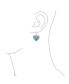 ფოტო #2 პროდუქტის Boho Bali Style Scroll Filigree Blue Turquoise Gemstone Heart Shaped Dangling Earrings For Women Oxidized .925 Sterling Silver Fish Hook