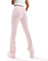 Stradivarius fold over legging in pink Розовый, M - фото #5