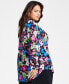 Фото #2 товара Plus Size Floral-Print Button-Down Chiffon Blouse, Created for Macy's