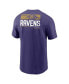Men's Purple Baltimore Ravens Team Incline T-shirt