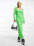 Daisy Street knit maxi dress with square neck in soft green