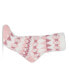 Women's Pink Diamond Cozy Non-Skid Sock & Fleece-Lined Legging Set Серо-розовый, M/L - фото #3