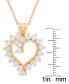 Фото #3 товара Macy's gold Plated Cubic Zirconia Heart Pendant