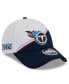 Фото #1 товара Men's White, Navy Tennessee Titans 2023 Sideline 9FORTY Adjustable Hat