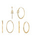 ფოტო #1 პროდუქტის Trio Ankh Hoop Earring Set