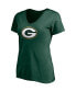 ფოტო #3 პროდუქტის Women's Aaron Rodgers Green Green Bay Packers Player Icon Name and Number V-Neck T-shirt