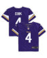 Фото #1 товара Toddler Boys and Girls Dalvin Cook Purple Minnesota Vikings Game Jersey