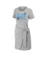 Фото #4 товара Women's Heather Gray Tampa Bay Rays Knotted T-shirt Dress