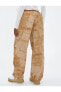 Paraşüt Pantolon Oversize Batik Desenli Pamuklu Cepli